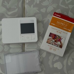 Canon Selphy CP Photo Printer with Red and White Design